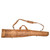 High quality tan brown leather gun sleeve for rifles and shotguns and it is facing the back.