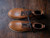 High quality top view of the Huntsman boot in natural patina