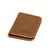 High quality side view of the light brown Slim leather Bifold Wallet
