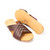 High quality top down image of the red brown womens sandals