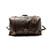 High quality dark brown leather 24 inch Waterbag duffle travel bag, front view