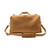 High quality tan light brown leather 24 inch Waterbag duffle travel bag, back view