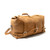 High quality tan light brown leather 24 inch Waterbag duffle travel bag, side view