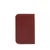 High quality back view of the slim business card leather holder in Italian reddish brown