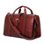 High quality side view of the Taylor leather Duffle Bag in reddish brown