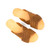 High quality top down image of the light brown womens sandals