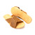 High quality side view image of the light brown womens sandals