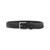 High quality size 32 black  thick leather belt from the front.