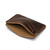 The side view of the dark brown credit card wallet