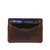 The back view of the dark brown credit card wallet