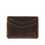 The front view of the dark brown credit card wallet