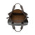 This is the inside of the simple overnight leather duffle bag in dark coffee brown