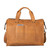 High quality back of the simple overnight leather duffle bag in tan