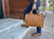 High quality tan full grain Simple Overnight Leather Duffle Bag alternate angle - Saddleback Leather