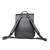 High quality this black leather backpack has two shoulder straps on the back.