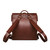 High quality backside of the red brown big mouth leather backpack with two shoulder straps and a top loop. Made by Saddleback