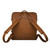 High quality backside of the big mouth leather backpack that has shoulder straps and a loop for easy hanging. Made by Saddleback