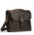 High quality dark brown full grain Dave's Deals Fourteener Thin Leather Briefcase - Dark Coffee Brown front view - Saddleback Leather