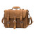High quality tan full grain Dave's Deals Classic Leather Briefcase - Large - Tobacco front view - Saddleback Leather