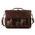 High quality red brown full grain Dave's Deals Front Pocket Leather Briefcase - Chestnut front view - Saddleback Leather