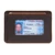 High quality dark brown full grain Dave's Deals Front Pocket Leather ID Wallet - Dark Coffee Brown front view - Saddleback Leather