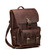 Dave's Deals Thin Front Pocket Leather Backpack - Chestnut