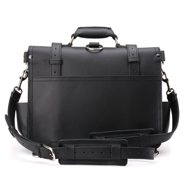 white leather briefcase