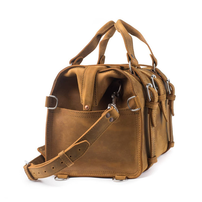 big leather duffle bag