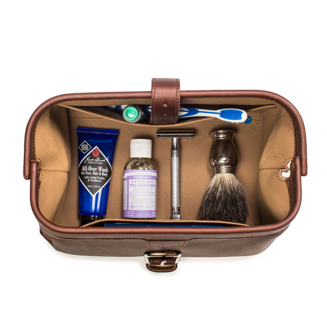 leather toiletry case