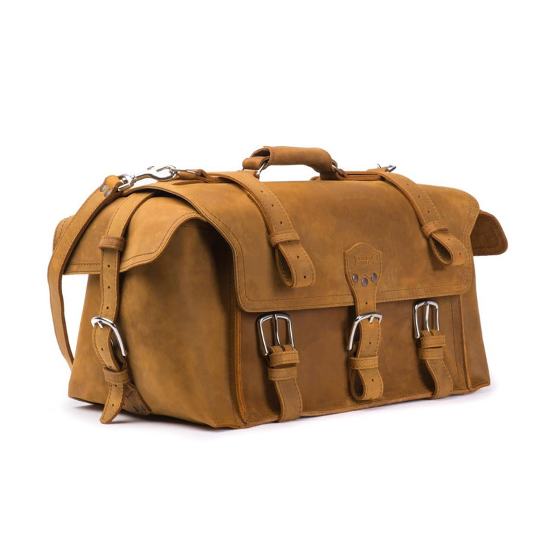 all leather duffle bag