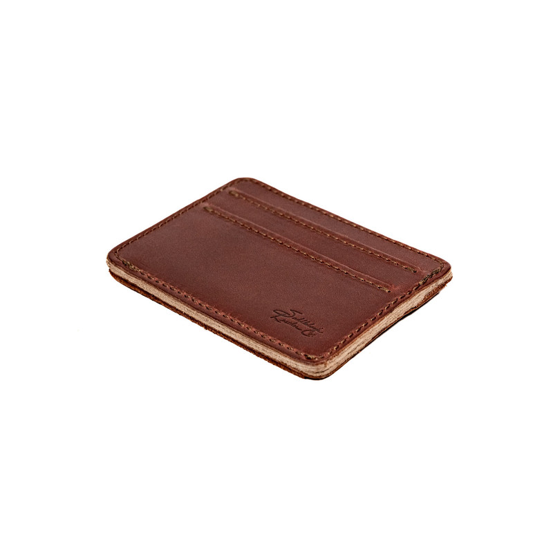 Front Pocket Leather ID Wallet - Chestnut