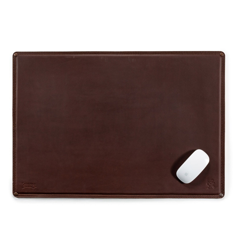 Dave's Deals Leather Desk Pad - Chestnut