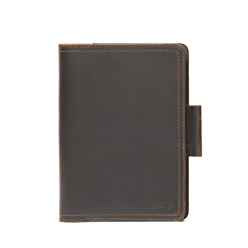 Dave's Deals Large Leather Moleskine Cover - Dark Coffee Brown - Old Design