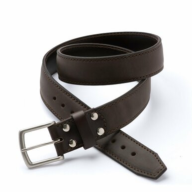 Dave's Deals Leather Tow Belt - Dark Coffee Brown - 36