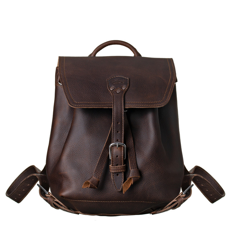 Dave's Deals 12" Drawstring Backpack - Dark Coffee Brown