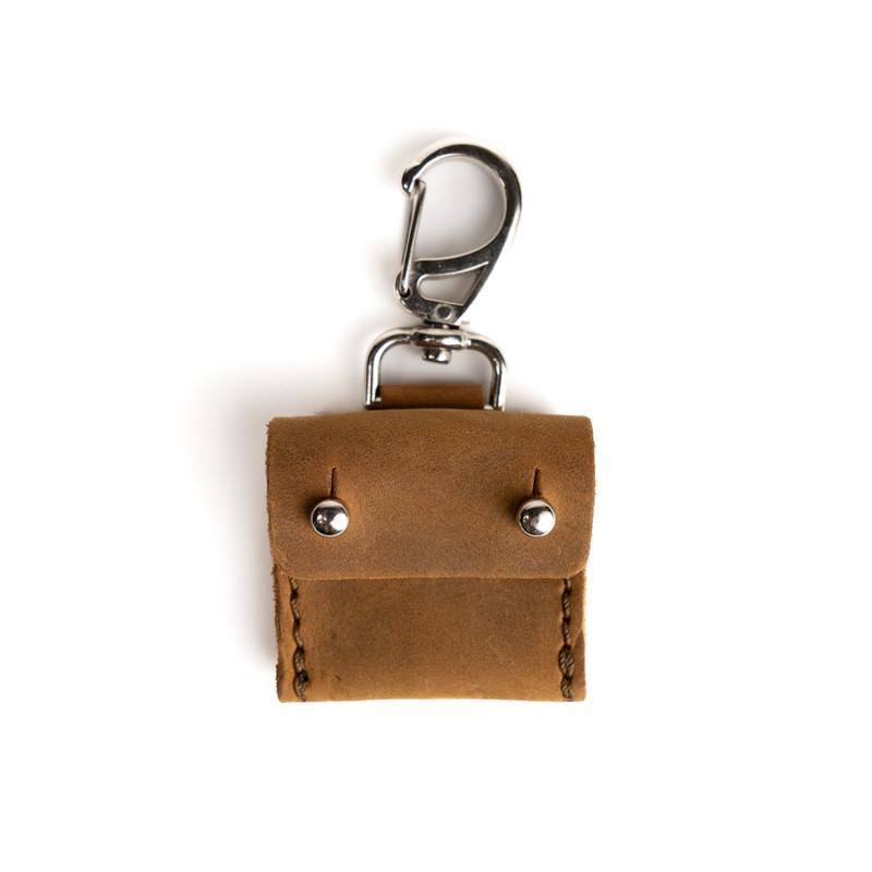 Leather AirTag Keychain Clip - The Pouch