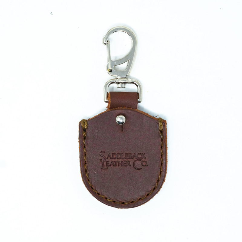 Leather AirTag Keychain Clip The Rivet