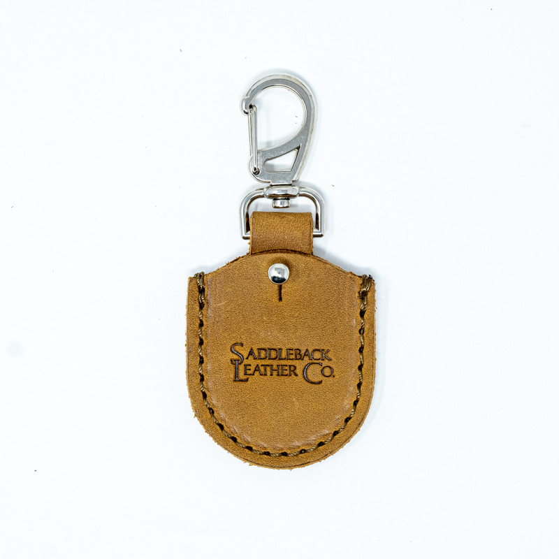 Leather AirTag Keychain Clip The Rivet