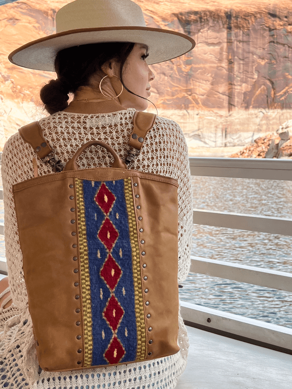 High quality full grain Lanita Leather Backpack front view - Saddleback Leather