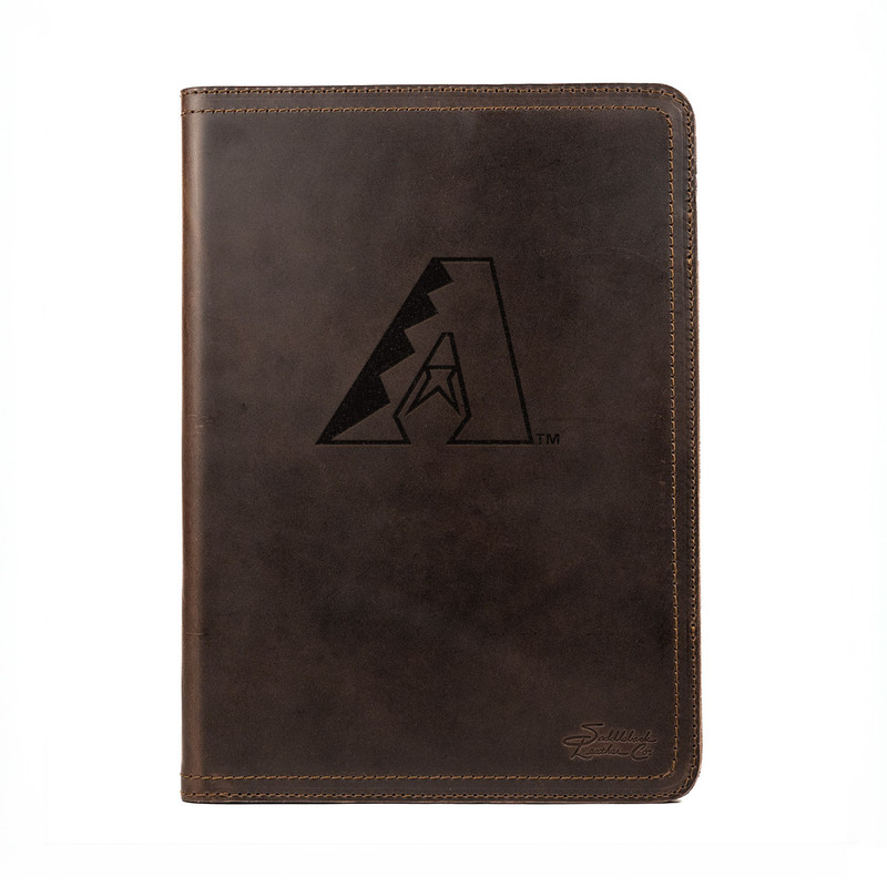 High quality arizona Diamondbacks leather portfolio in the shade dark brown, by Saddleback