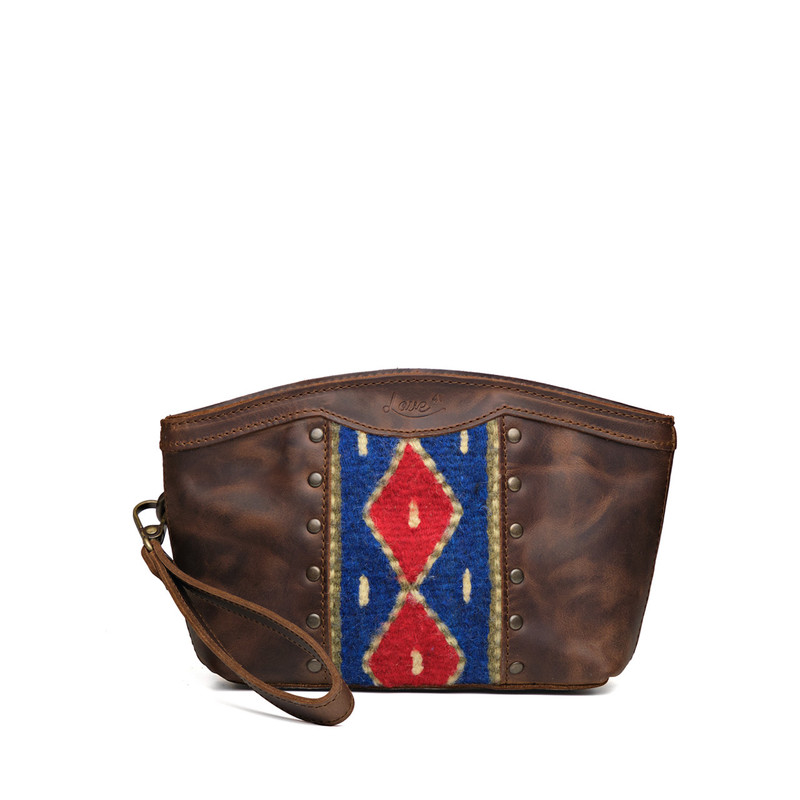 Suzette's Steals Lanita Leather Clutch - Dark Coffee