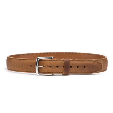 High quality tan full grain Dave's Deals Leather Tow Belt - Tobacco - 36 front view - Saddleback Leather