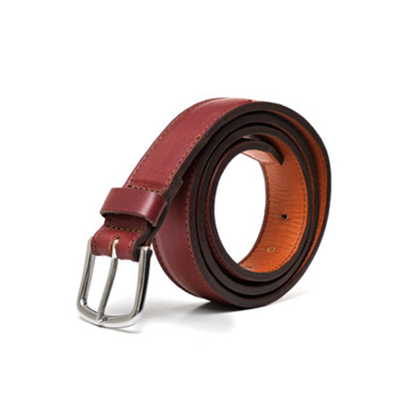 Dave's Deals Italian Dress Belt - Size 30 - Oxblood