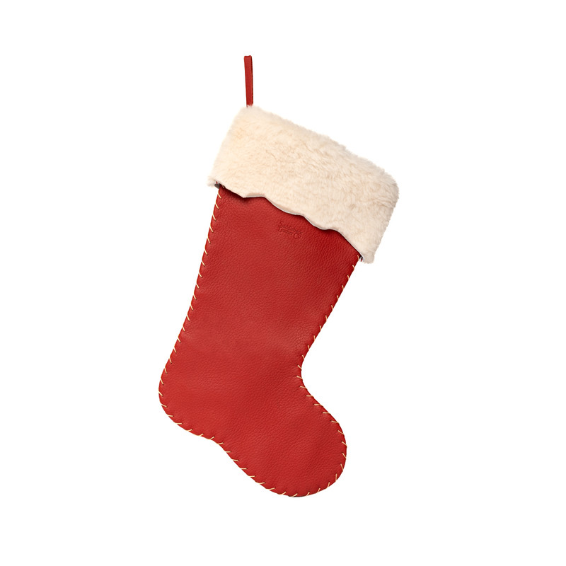 Christmas Red Leather Stockings
