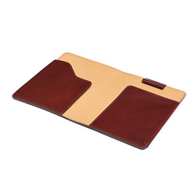 High quality full grain leather Dave's Deals J.R.R. Tolkien Journal Cover - Oxblood front view - Saddleback Leather