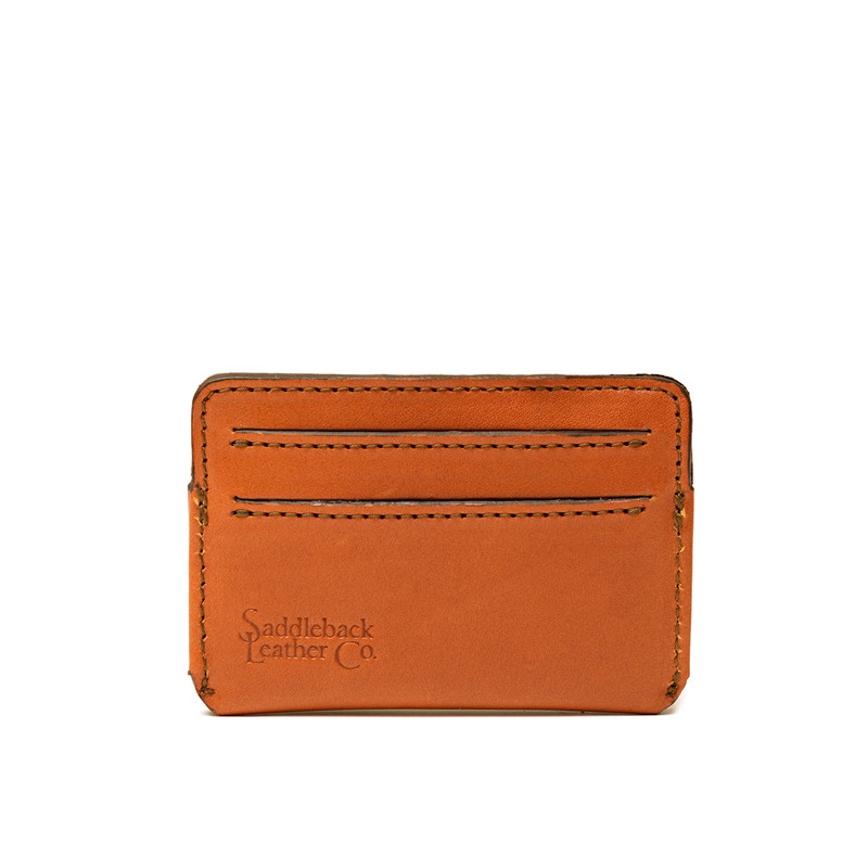 High-quality front pocket ID wallet in Italian Tan color