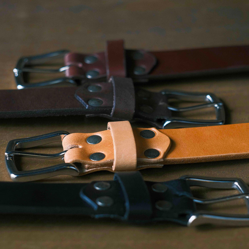 High quality leather veg-tanned belts by Saddleback.