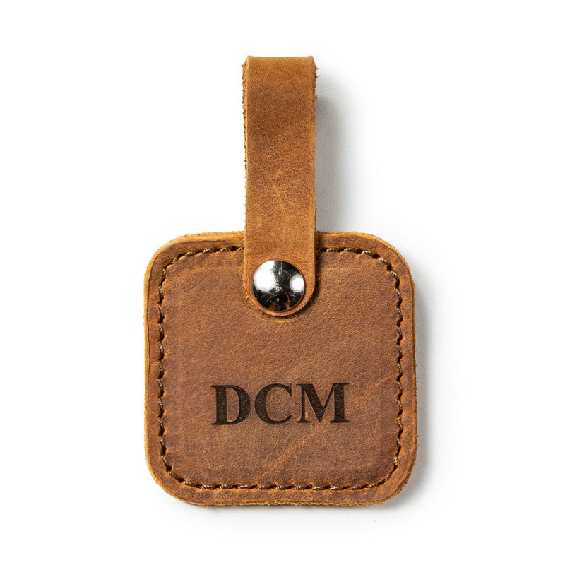 High quality full grain Leather Bag Tag front view - Saddleback Leather