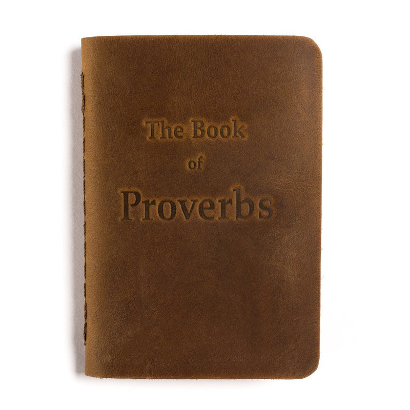 Leather Pocket Bible Wisdom Book of Proverbs Saddleback