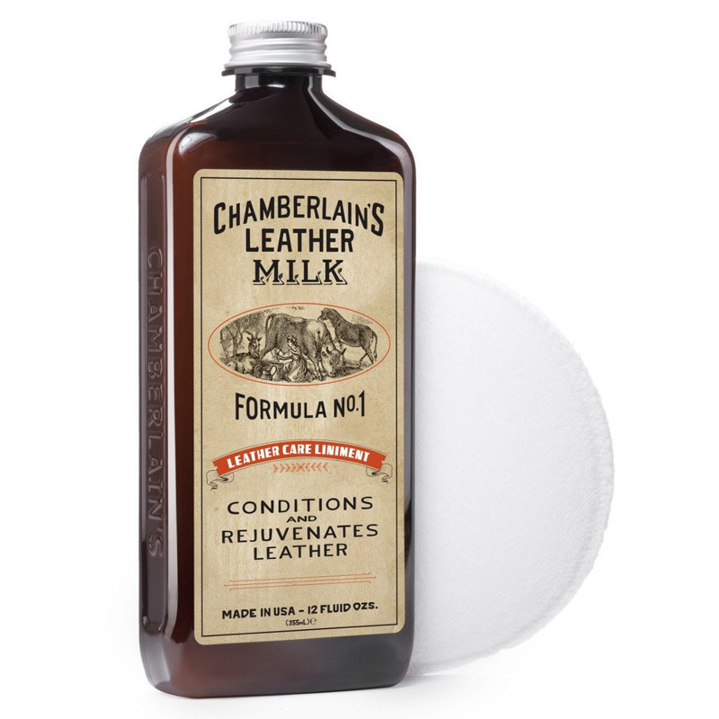 High quality full grain Leather Conditioner Chamberlain's Liniment No. 1 front view - Saddleback Leather